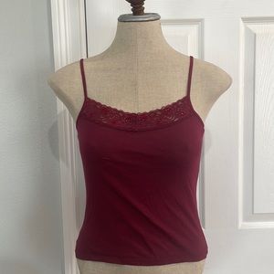 Camisole lace embellished burgundy